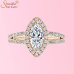 Marquise Shape Moissanite Diamond Ring
