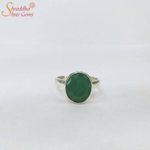 Adjustable Emerald Gemstone Ring