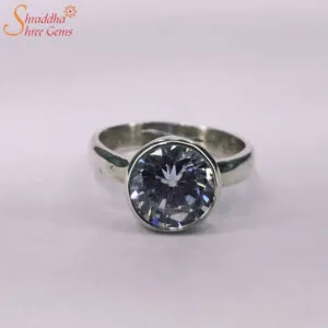 Adjustable Zircon Gemstone Ring