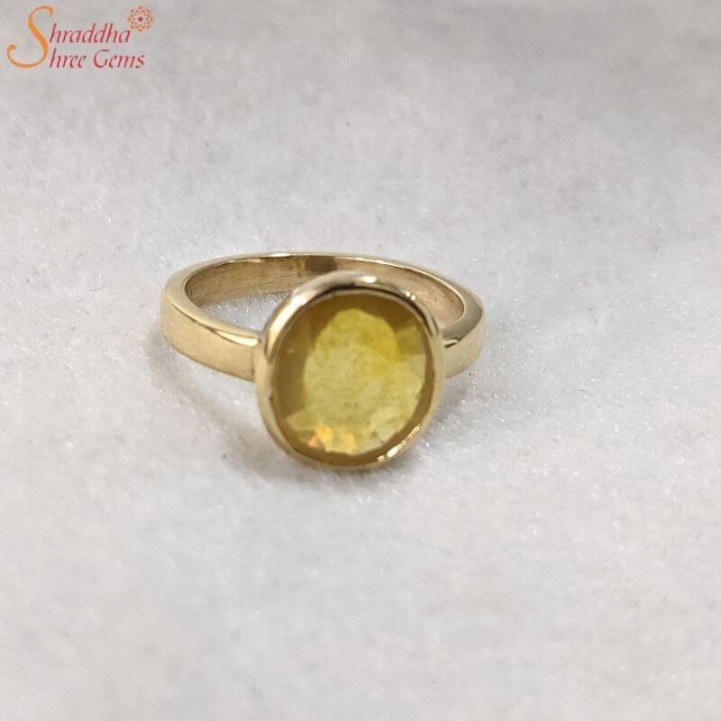 Buy Ceylonmine Certified Yellow Sapphire Pukhraj Panchdhatu Astrology Ring  For Women Online at Best Prices in India - JioMart.