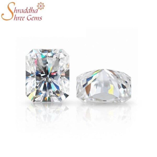 Radian shape moissanite stone gra certified