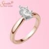 Marquise shape moissanite diamond solitaire ring