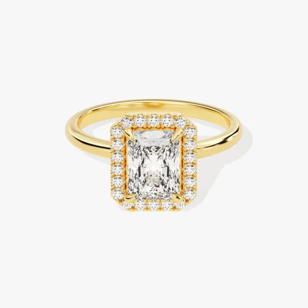 Radiant Shape Moissanite Diamond Promise Ring