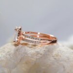Princess Shape Moissanite Diamond Promise Ring