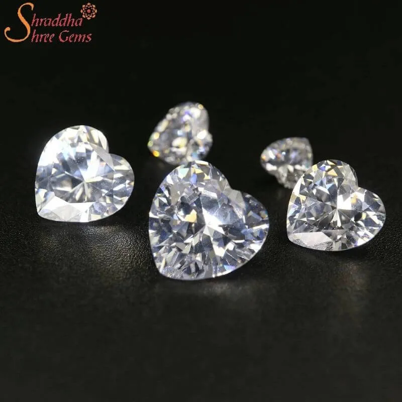 loose heart shape moissanite stone