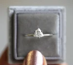 Trillian Shape Moissanite Diamond Solitaire Ring