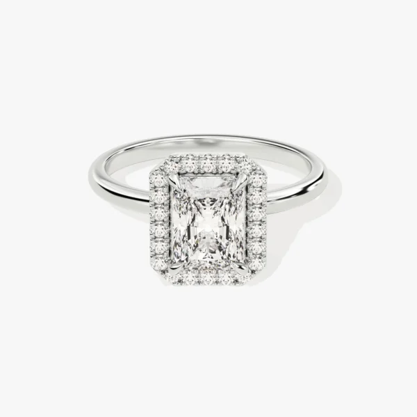 Radiant Shape Moissanite Diamond Promise Ring