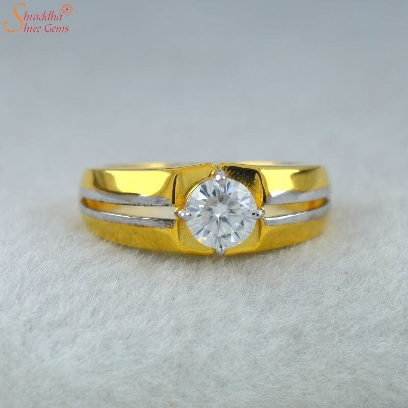 0.10 Cts Solitare Diamond Men's Rings -Solitare Diamond Mens Diamond Mens  Collection| Surat Diamond Jewelry