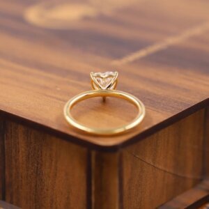 Solitaire Moissanite Diamond Ring