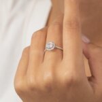 Cushion Shape Moissanite Diamond Promise Ring