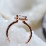 Princess Shape Moissanite Diamond Promise Ring