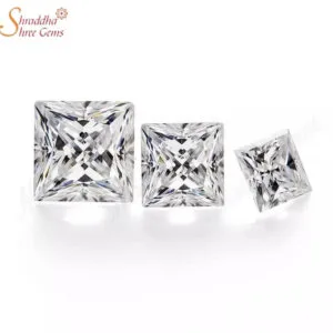 Loose Princess Cut Moissanite Stone
