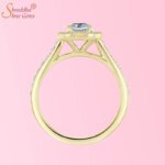 Cushion Shape Moissanite Diamond Promise Ring