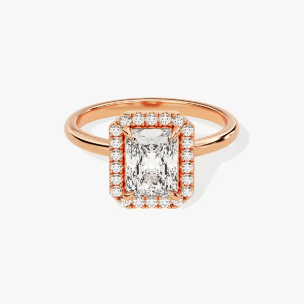 Radiant Shape Moissanite Diamond Promise Ring