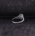 Pear Shape Moissanite Diamond Promise Ring