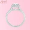 Round Shape Moissanite Diamond Promise Ring