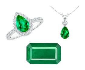natural and certified emerald gemstone (panna) jewelry