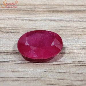Oval Shape 5 Carat Loose Ruby Gemstone
