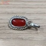 Natural Coral Pendant, Moonga Pendant