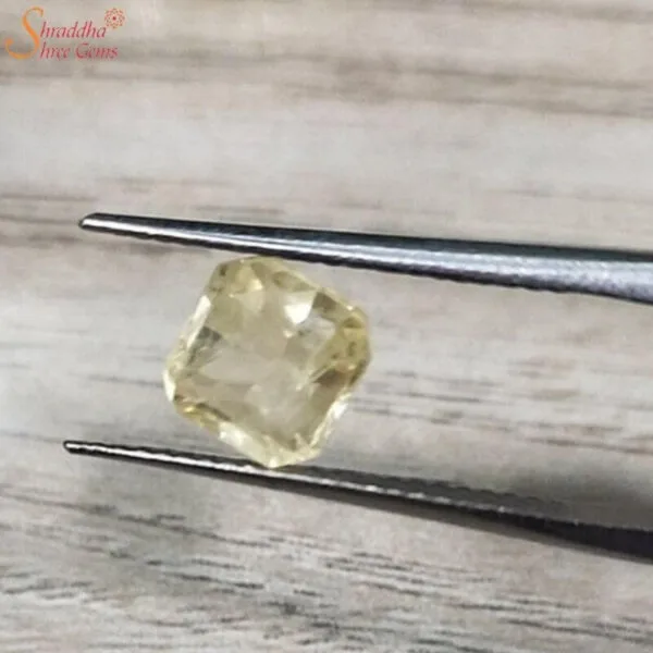 2 Carat Loose Yellow Sapphire Gemstone