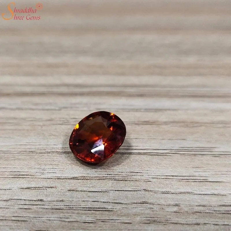 Round Shape Loose Hessonite Garnet Gemstone
