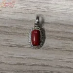 Natural Coral Pendant, Moonga Pendant