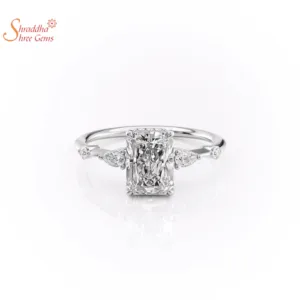 Radian Shape Moissanite Diamond Wedding Ring
