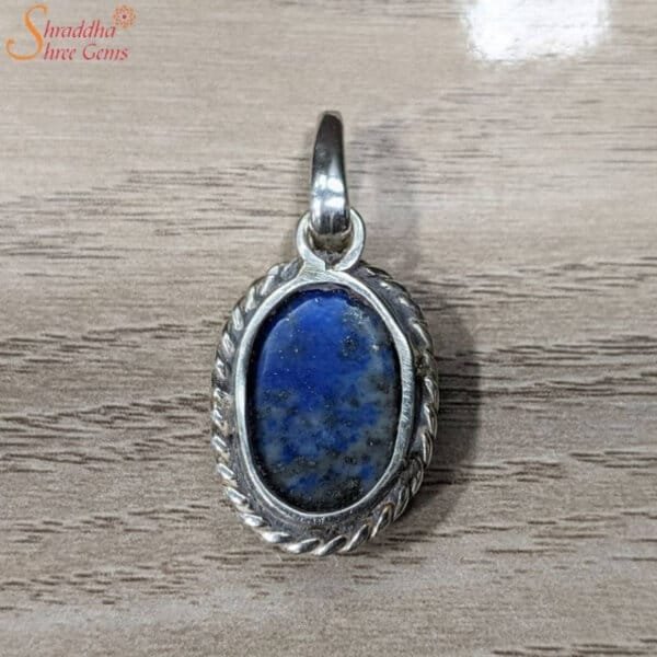 Certified Lapis Lazuli Gemstone Pendant