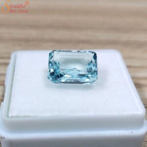 Emerald Shape Loose Aquamarine Gemstone