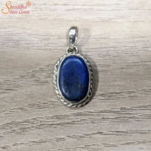 Certified Lapis Lazuli Gemstone Pendant