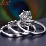 Three Rings Set Of Moissanite Diamond Ring