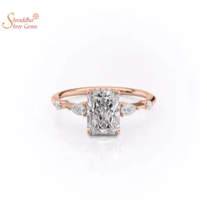 Radian Shape Moissanite Diamond Wedding Ring