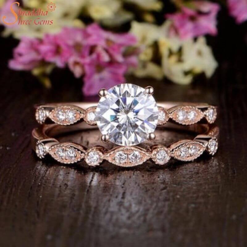 Fashion Luxury Long Lasting Elegant Diamond Women Engagement Wedding Ring  Set With Case | Jumia Nigeria