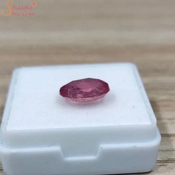 3 carat loose red sapphire gemstone