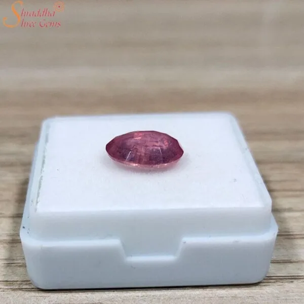 3 carat loose red sapphire gemstone