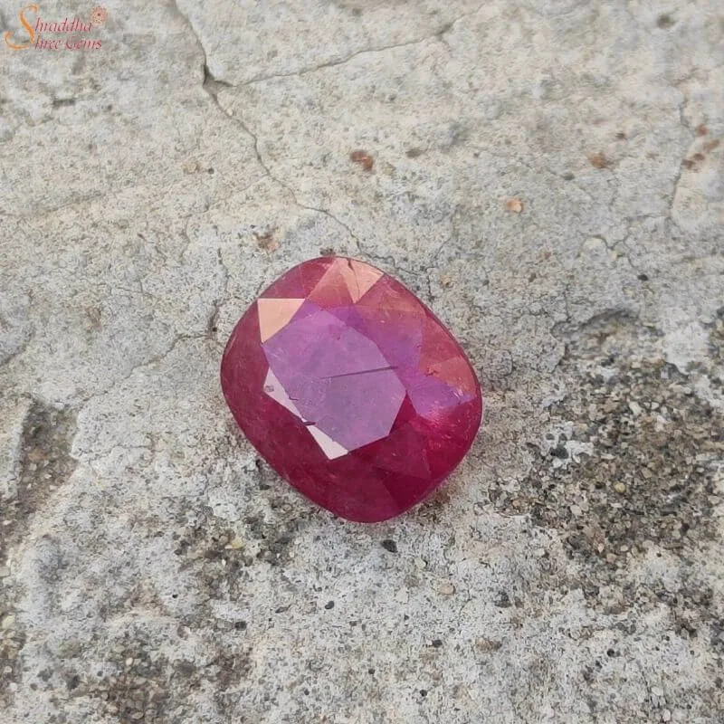 Certified 7 Carat Ruby (Manik) Gemstone