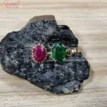 Emerald And Ruby Gemstone Pendant