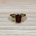 Natural Hessonite Garnet (Gomed) Gemstone Ring