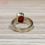 Natural Hessonite Garnet (Gomed) Gemstone Ring