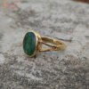 natural certified emerald gemstone ring in panchdhatu