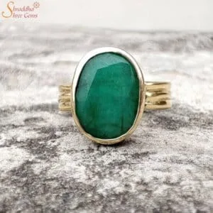 Natural Emerald (Panna) Gemstone Ring