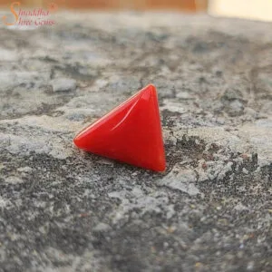 Triangle Shape 13 Carat Coral (Munga) Gemstone