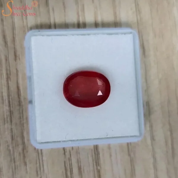 oval shape loose red sapphire gemstone