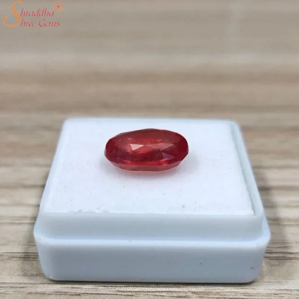 oval shape loose red sapphire gemstone