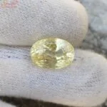 Oval Shape 9 Carat Yellow Sapphire Gemstone