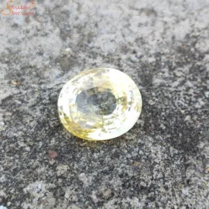 Oval Shape 6 Carat Yellow Sapphire Gemstone