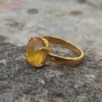 Certified Yellow Sapphire (Pukhraj) Gemstone Ring
