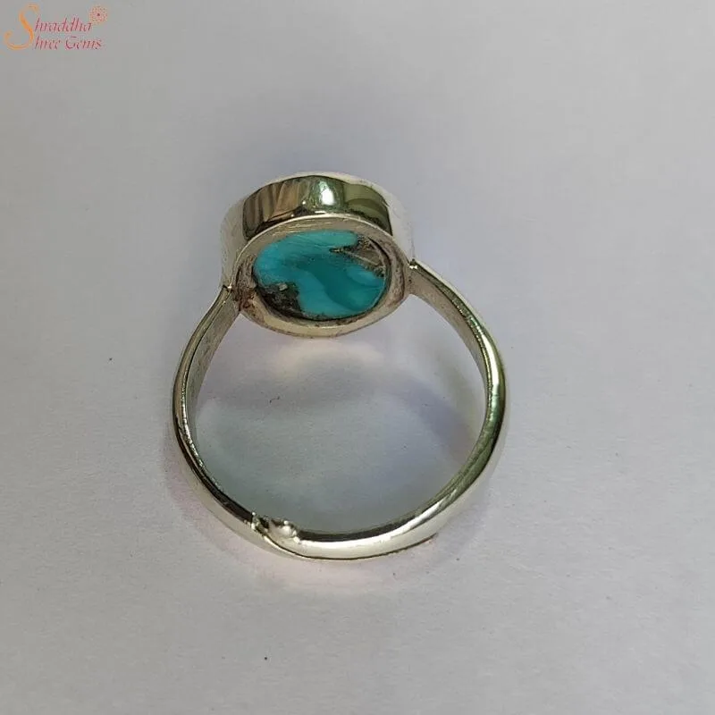 adjustable turquoise firoza gemstone ring