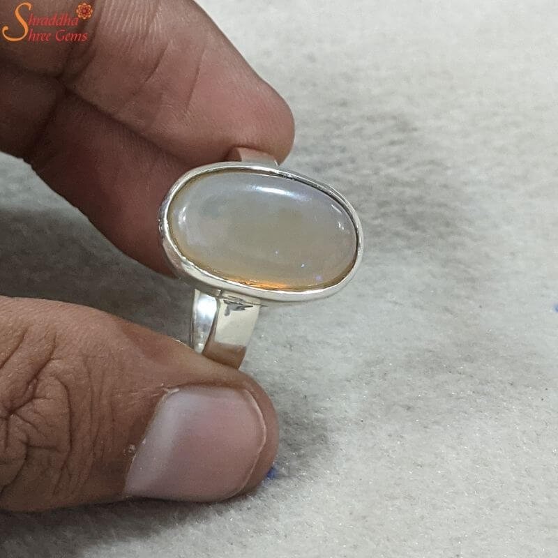 Opal Stone With Pearl Studded Ring – The Bling Girll