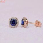 blue sapphire gemstone studs